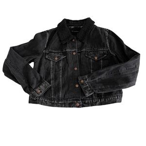 Olivaceous Black Jean Flannel lined Jean Jacket size Lg